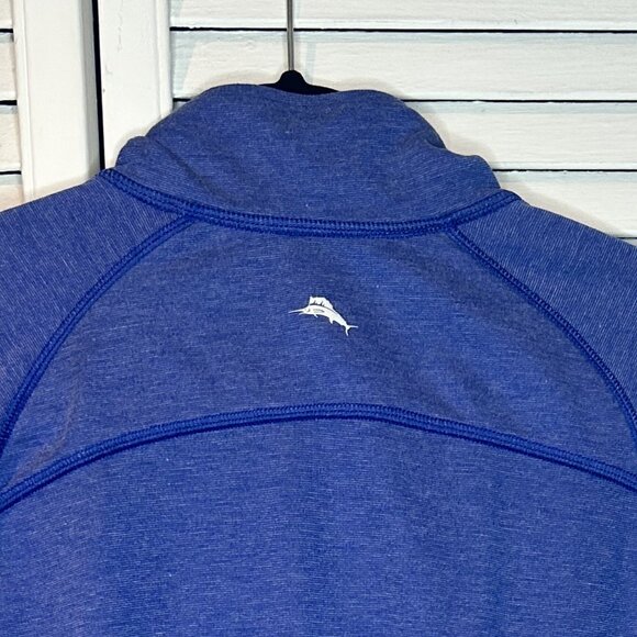 Tommy Bahama Blue Long Sleeve 1/4 Zip Sz M - Picture 6 of 7